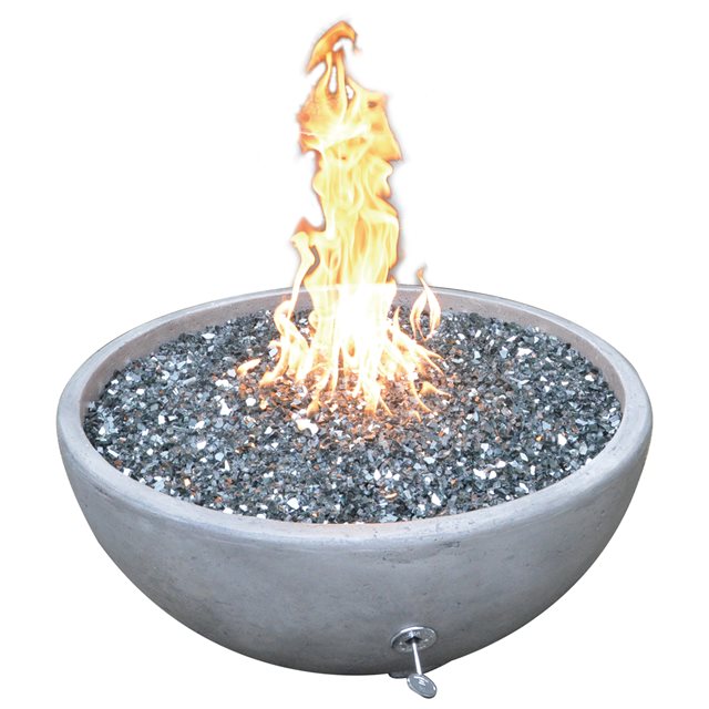 TrueFlame 30" Adobe Series Glass Fiber Reinforced Concrete Gas Fire & Water Bowl - Room By The Tree