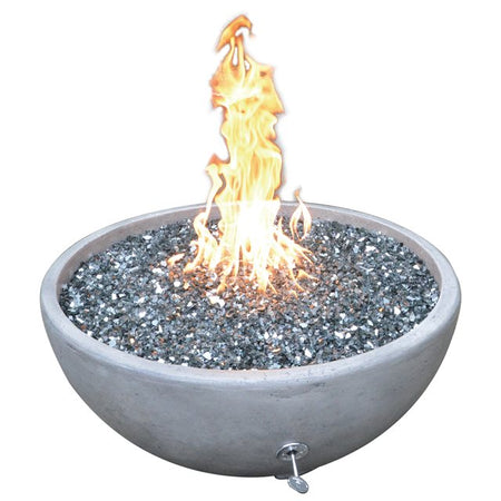 TrueFlame 30" Adobe Series Glass Fiber Reinforced Concrete Gas Fire & Water Bowl - Room By The Tree