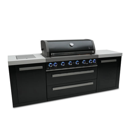 Mont Alpi 805 Deluxe Propane Gas Island Grill W/ Infrared Side Burner & Rotisserie Kit - Stainless Steel - MAi805-D - Room By The Tree