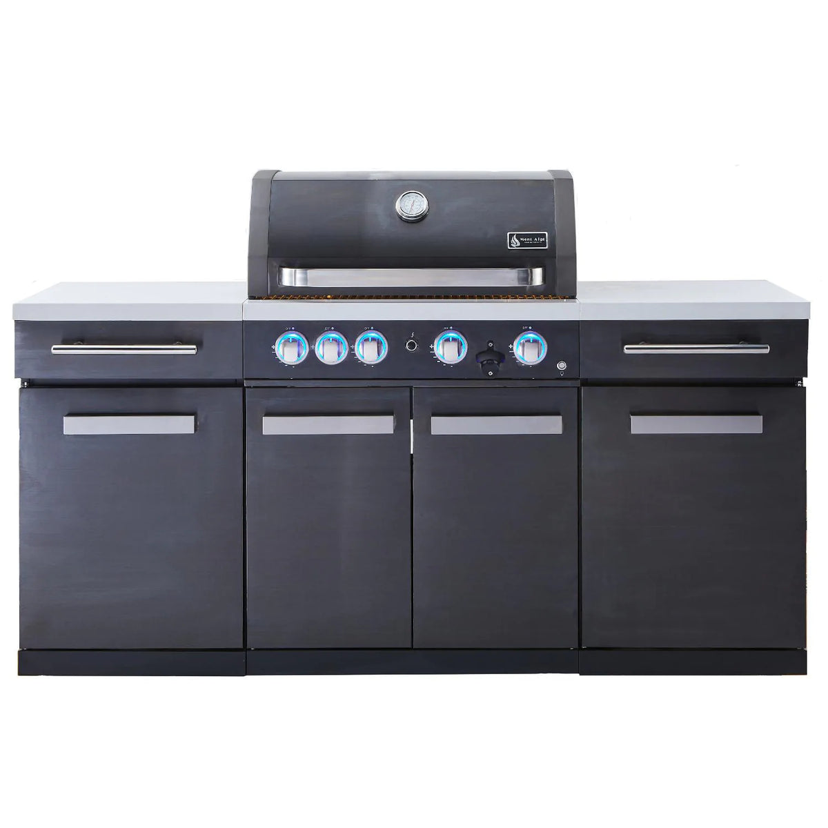 Mont Alpi 957 Natural Gas Island Grill - Black Stainless Steel - MA-957 - Room By The Tree