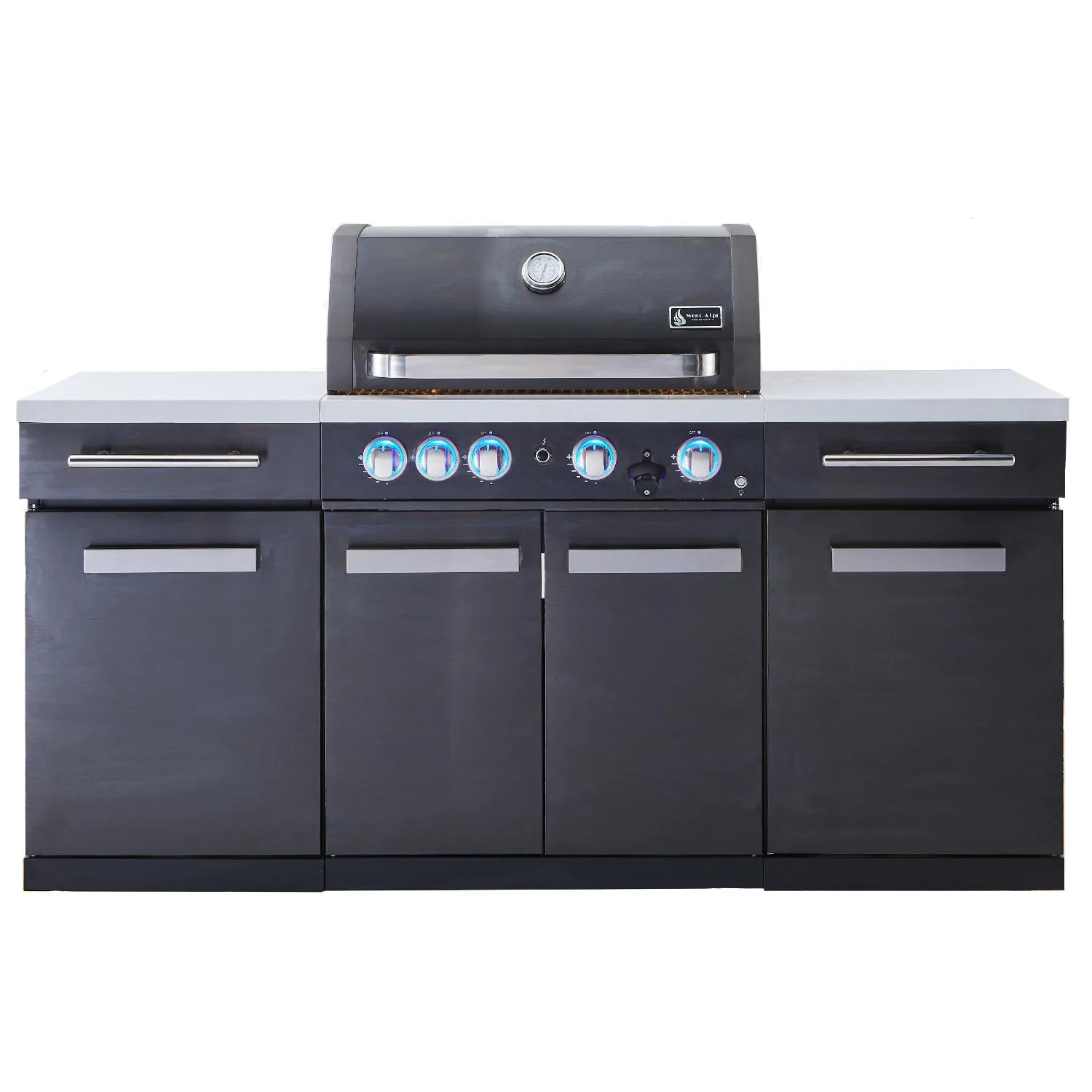 Mont Alpi 957 Natural Gas Island Grill - Black Stainless Steel - MA-957 - Room By The Tree