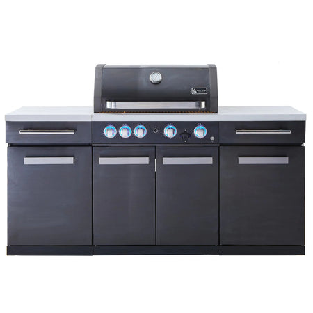 Mont Alpi 957 Natural Gas Island Grill - Black Stainless Steel - MA-957 - Room By The Tree
