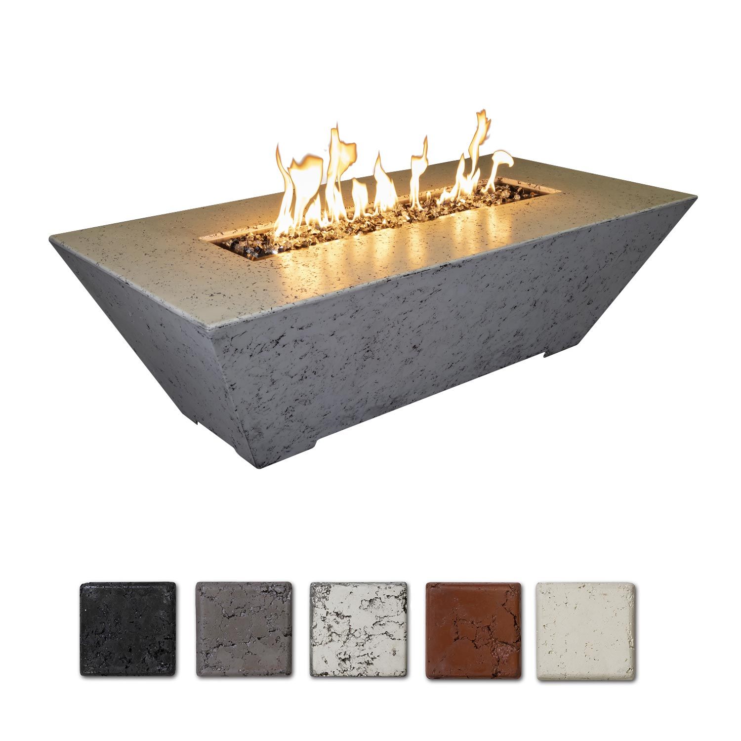 Grand Canyon ORECFT-603024 Olympus Extra Tall 60x30-Inch Rectangular Black Propane Fire Pit - Room By The Tree