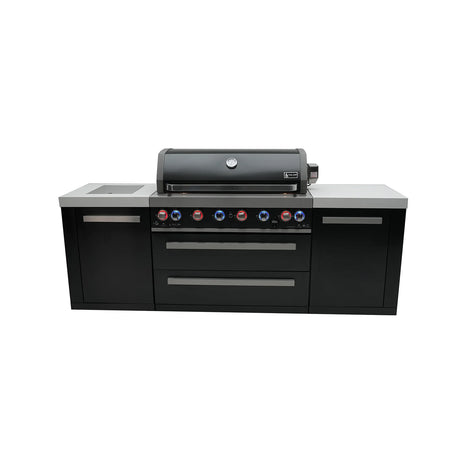 Mont Alpi 805 Deluxe Propane Gas Island Grill W/ Infrared Side Burner & Rotisserie Kit - Stainless Steel - MAi805-D - Room By The Tree