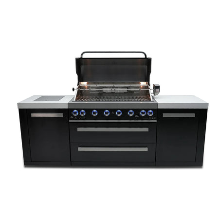 Mont Alpi 805 Deluxe Propane Gas Island Grill W/ Infrared Side Burner & Rotisserie Kit - Stainless Steel - MAi805-D - Room By The Tree
