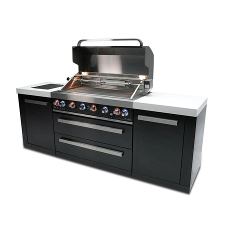 Mont Alpi 805 Deluxe Propane Gas Island Grill W/ Infrared Side Burner & Rotisserie Kit - Stainless Steel - MAi805-D - Room By The Tree