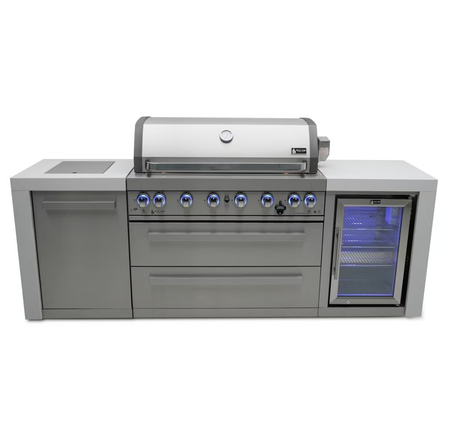 Mont Alpi 400 Deluxe Propane Gas Island Grill W/ Refrigerator Cabinet - MAi400-DFC - Room By The Tree
