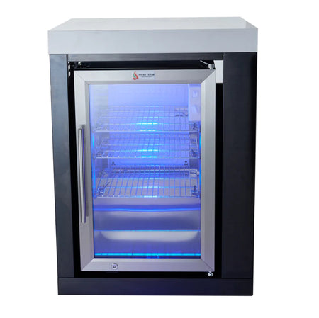 Mont Alpi 2.6 Cu. Ft. Outdoor Rated Refrigerator Cabinet Module - Black Stainless Steel - MASFM-BSS - Room By The Tree