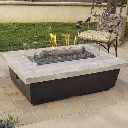 American Fyre Designs Reclaimed Wood Contempo Chat Height Fire Table, LP Select - Room By The Tree