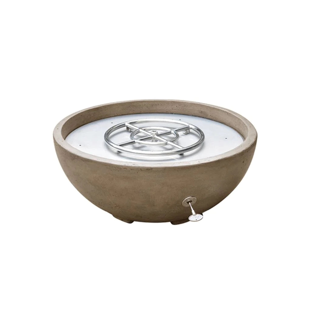 TrueFlame 30" Adobe Series Glass Fiber Reinforced Concrete Gas Fire & Water Bowl - Room By The Tree
