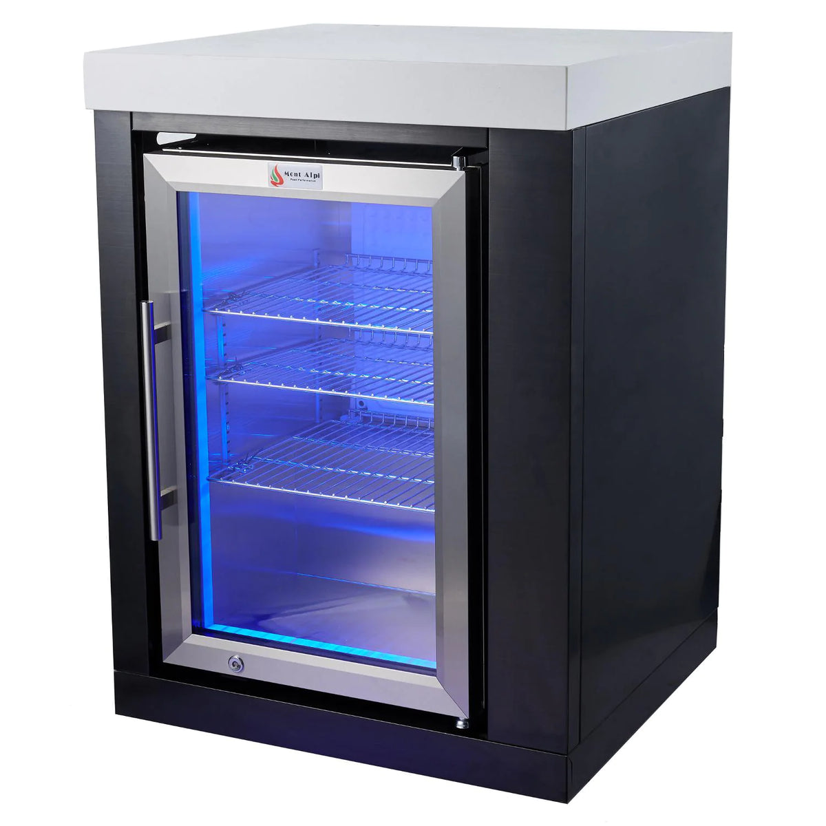 Mont Alpi 2.6 Cu. Ft. Outdoor Rated Refrigerator Cabinet Module - Black Stainless Steel - MASFM-BSS - Room By The Tree