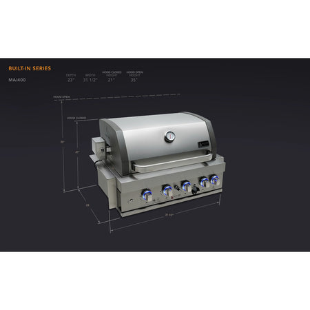 Mont Alpi 400 32-Inch Built-In Propane Gas Grill - MABi400 - Room By The Tree