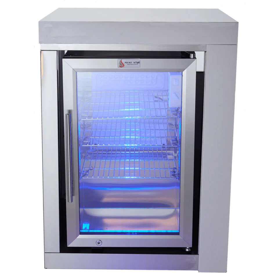 Mont Alpi 2.6 Cu. Ft. Outdoor Rated Refrigerator Cabinet Module - Black Stainless Steel - MASFM-BSS - Room By The Tree