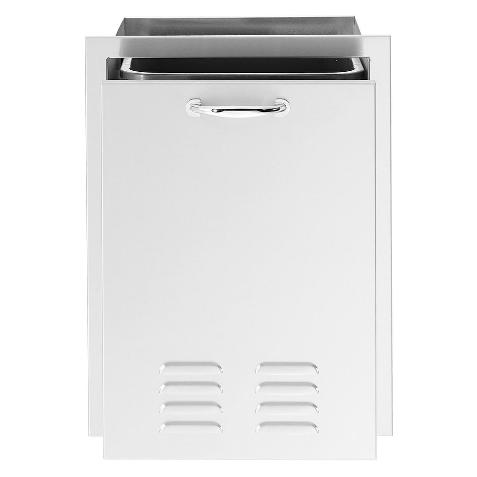Summerset 20-Inch Roll-Out Stainless Steel Double Trash / Recycling Bin - SSTD2-20