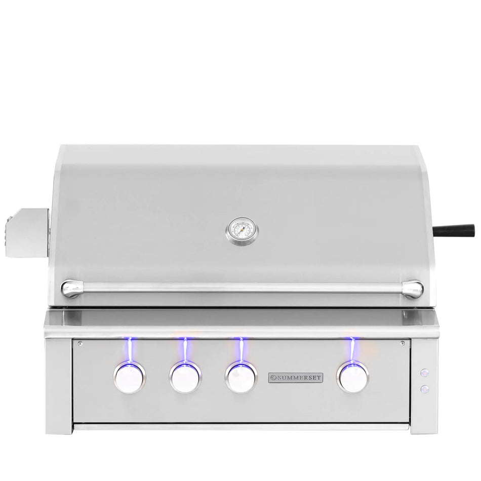 Summerset Alturi 36-Inch 3-Burner Built-In Propane Gas Grill With Stainless Steel Burners & Rotisserie - ALT36T-LP