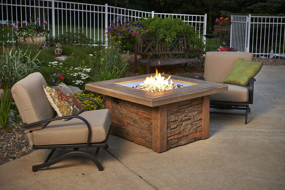 The Outdoor GreatRoom Company SIERRA-2424-M-K Sierra Gas Fire Table, 43x43-Inches