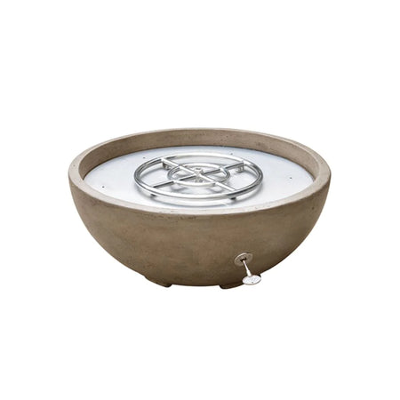 TrueFlame 30" Adobe Series Glass Fiber Reinforced Concrete Gas Fire & Water Bowl - Room By The Tree 