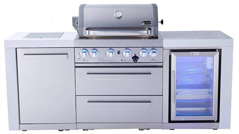 Mont Alpi 400 Deluxe Propane Gas Island Grill W/ Refrigerator Cabinet - MAi400-DFC - Room By The Tree 