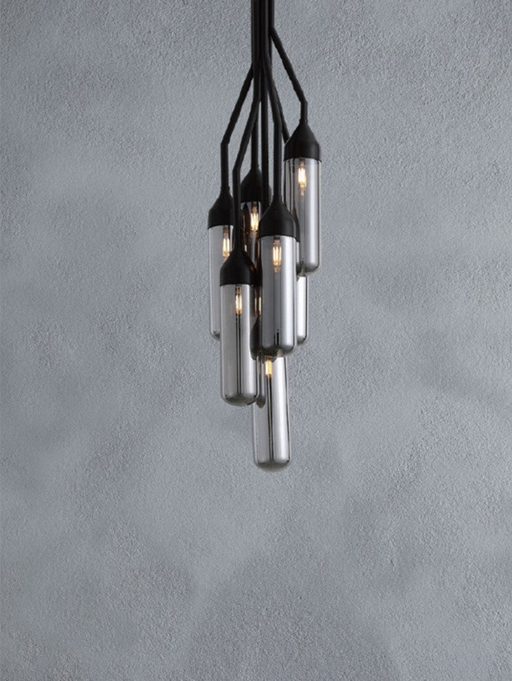 Darsie Pendant Lamp, Black - Modern with Light Bulbs by Whiteline Modern Living